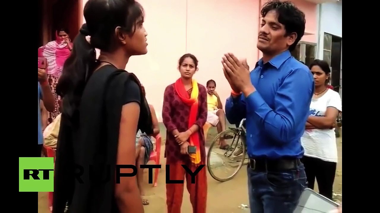 Girl tracks down her molester and beats him in public