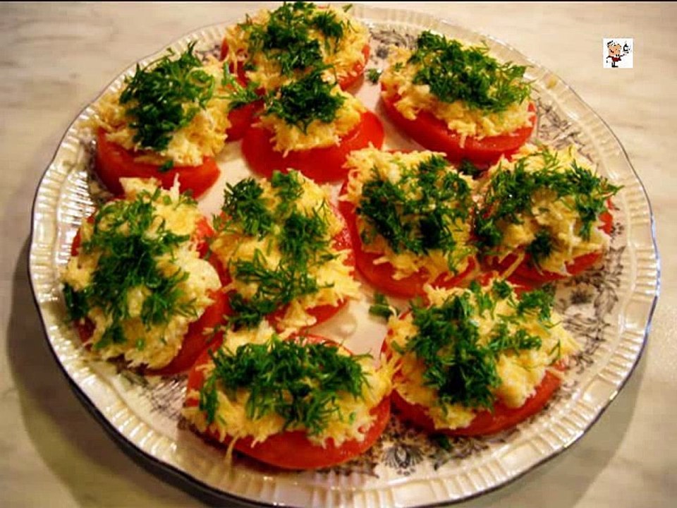 Помидоры с чесноком и сыром рецепт
