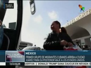 Скачать видео: México: llegan migrantes cubanos a Ciudad Juárez procedentes de Panamá