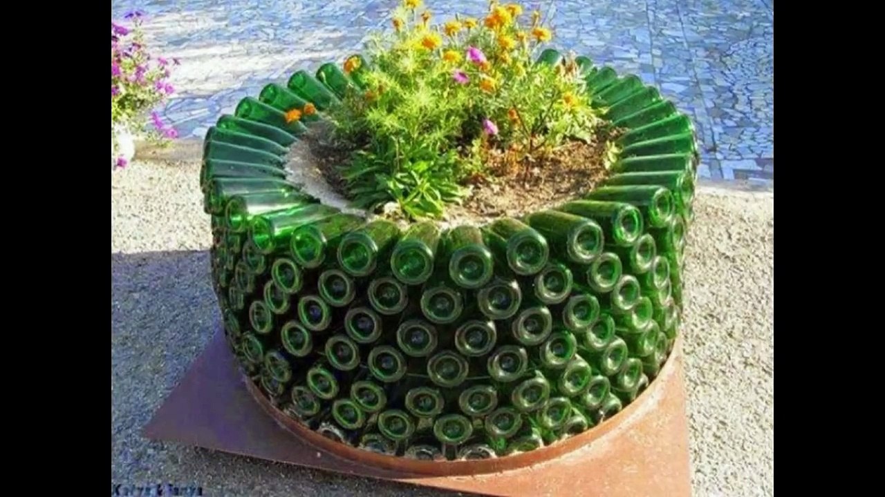 Вазоны из пластиковых бутылок