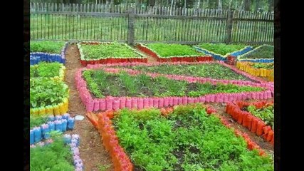 Газоны из пластиковых бутылок