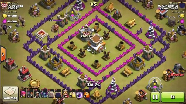 3 Stars Clan War (TH8 VS TH8)- GOWIPE Attack Strategy Townhall 8(1)