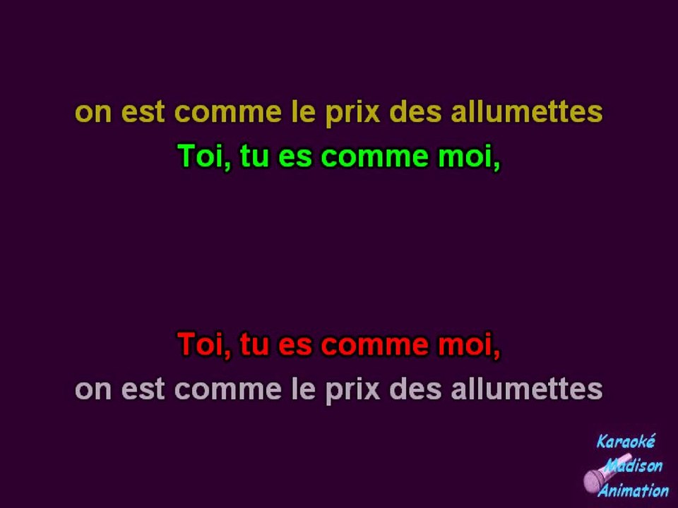 Stone & Charden - Le prix des allumettes - Karaoké