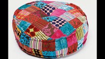 Пуфики из лоскутков ткани