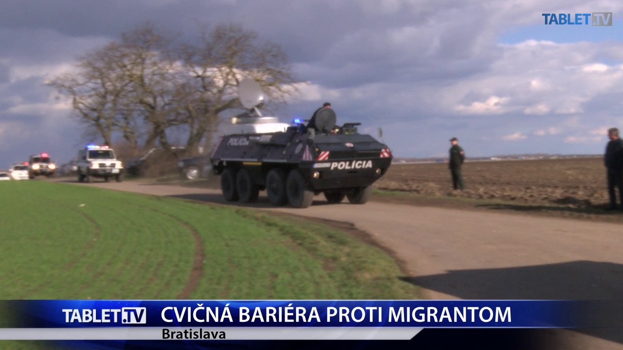 Policajti nacvičovali postavenie bariéry v prípade nelegálnej migrácie