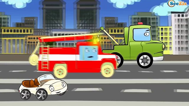 Tegnefilm for små børn. Bil. Bilen og dens venner