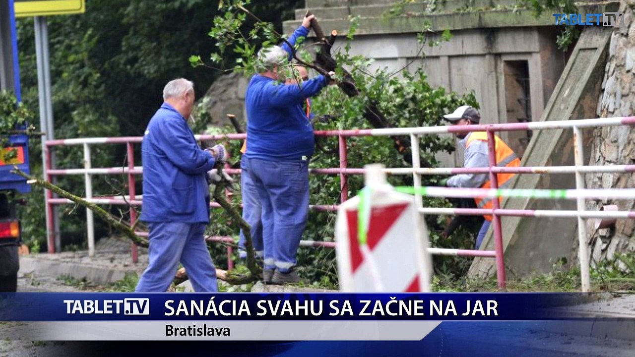 Zosunutý svah nad Devínskou cestou začnú na jar sanovať