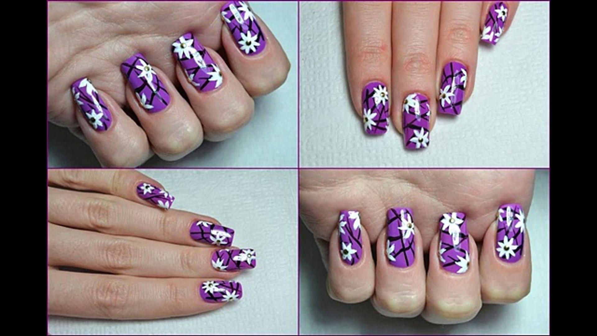 ⁣Easy Cute Daisy Nails - Маникюр Ромашки