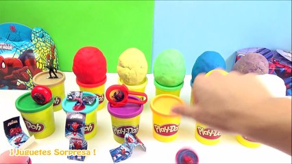 下载视频: Huevos de Plastilina Play Doh en Español del Hombre Araña Spiderman 3 - Juguetes del Hombre Araña