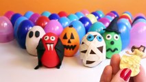 SURPRISE EGGS HALLOWEEN FROZEN PEPPA PIG MICKEY MOUSE ANGRY BIRDS PLAY DOH HALLOWEEN HUEVOS SORPRESA