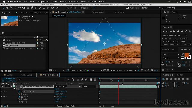 043 Cropping and resizing shots in After Effects - Time Lapse Movies with Lightroom and LRTimelapse