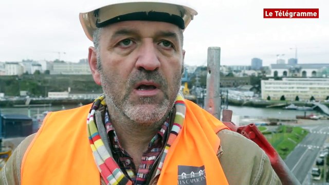 Brest. Téléphérique : un petit imprévu pour le pylône central