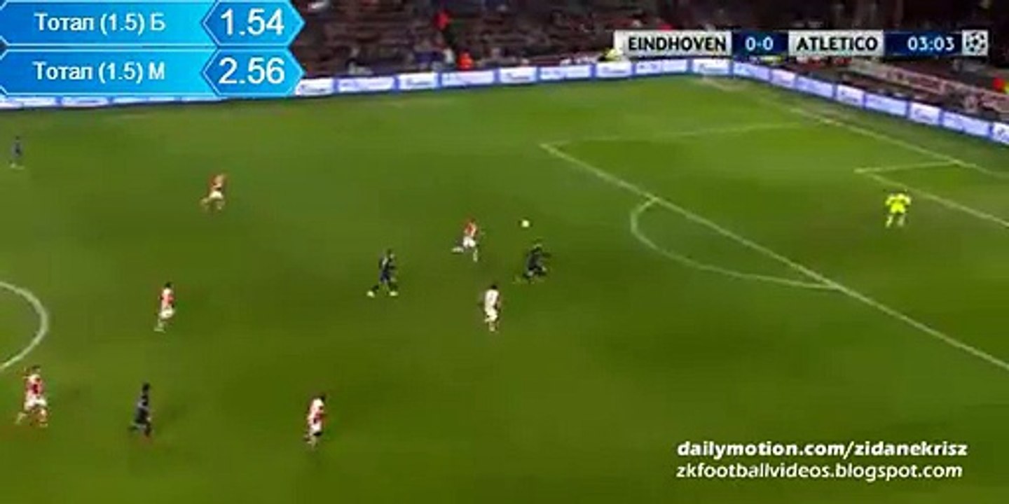 Antonie Griezmann Super Chance - PSV Eindhoven v. Atletico Madrid 24.02.2016 HD