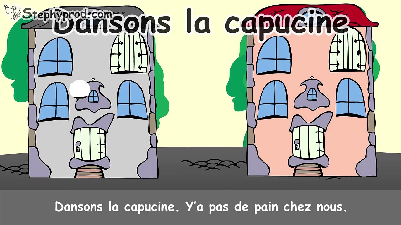 Dansons la Capucine, Dessin animé de la comptine enfant