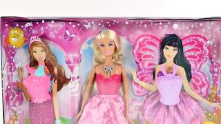 Fairytale Fashions Barbie Mermaid, Princess and Fairy Doll Costumes + Play Doh Barbie Surprise Egg