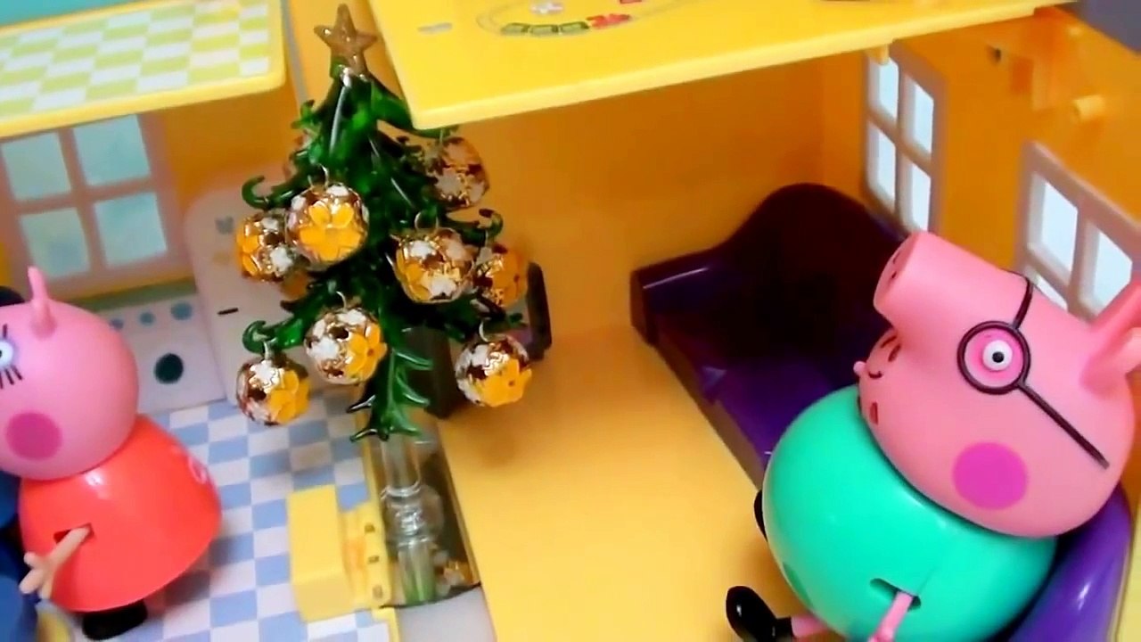 Peppa Pig свинка Пеппа и ее семья. Мультики игрушками. Собираемся на новогодние каникулы