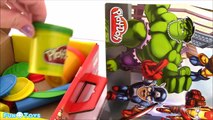 Play Doh Marvel Super Hero Squad Set! LEARN TO SPELL SUPERHEROs NAMES! FUN TOY OPENING Unboxing