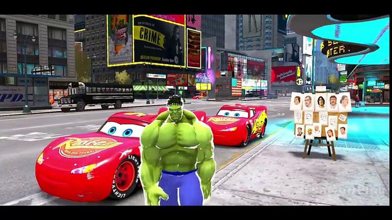 [Avengers] Iron Man & HULK w_ The Famous Lightning McQueen Cars - Normal Day for Superhero!