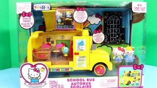 Hello Kitty School Bus With Imaginext Superman Guest Speaker and Teacher Barney