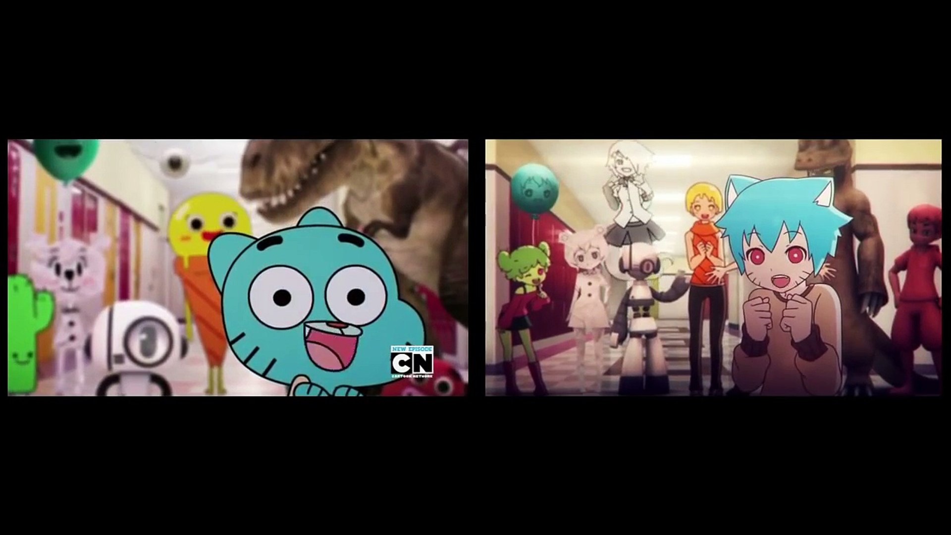 What if The Amazing World Of Gumball was an anime (Comparison) -  Dailymotion Video