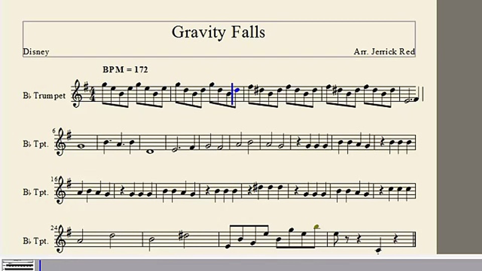 Gravity Falls Theme Arranged For Bb Trumpet Video Dailymotion
