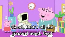 Learn english through cartoon | Peppa Pig with english subtitles | Episode 55: Paper aeroplanes