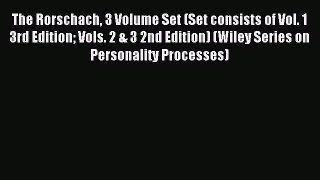 Read The Rorschach 3 Volume Set (Set consists of Vol. 1 3rd Edition Vols. 2 & 3 2nd Edition)
