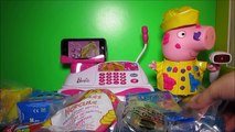10 Surprise McDonalds Happy Meal Toys Episode #9 Peppa Pig With Barbie App Cash Register