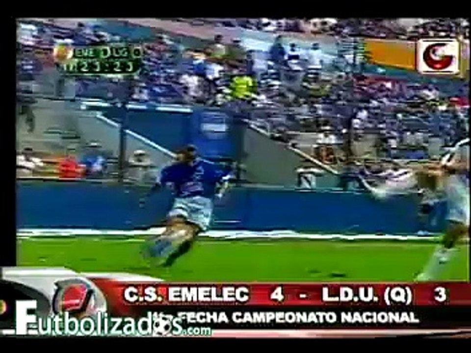 Emelec 4 - Liga de Quito 3 - (Resumen del partido 25 Febrero 2007)