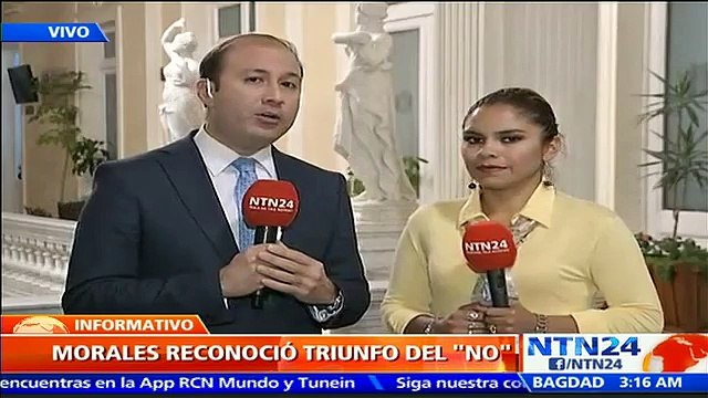 Evo Morales es abucheado por los ciudadanos tras conocerse el triunfo del NO en el referendo reeleccionista