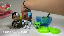 TEEN TITANS GO! Cyborg vs Beast Boy Surprise Eggs FILLED with Teen Titans Go! Surprise Toys
