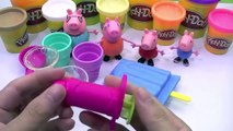 Peppa Pig Family Play Doh Makes Ice-Cream Stick Rainbow Colors Frozen Toys
