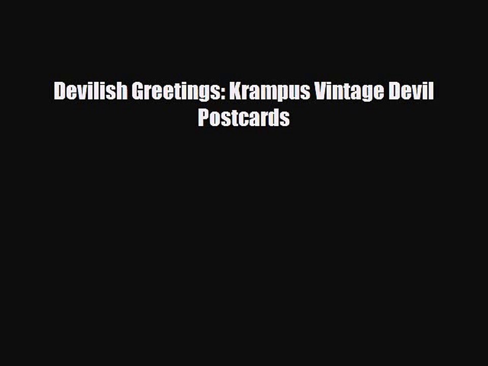 PDF Devilish Greetings: Krampus Vintage Devil Postcards Free Books