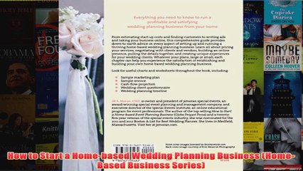 Download PDF  How to Start a Homebased Wedding Planning Business HomeBased Business Series FULL FREE