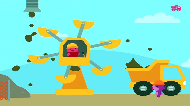 Мультик Саго Мини грузовики и экскаваторы - Sago Mini Trucks and Diggers Big Trucks for Kids