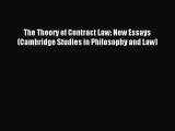 [Download PDF] The Theory of Contract Law: New Essays (Cambridge Studies in Philosophy and