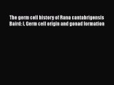Download The germ cell history of Rana cantabrigensis Baird: I. Germ cell origin and gonad