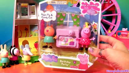 Peppa Pig Birthday Party Playdoh Peek n Surprise at Theme Park with Mummy Daddy Pig Nickelodeon