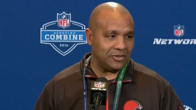 Hue Jackson at NFL Combine