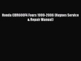 Book Honda CBR600F4 Fours 1999-2006 (Haynes Service & Repair Manual) Download Online
