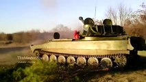САУ ДНР ведут огонь / Pro-russians militias artillery firing