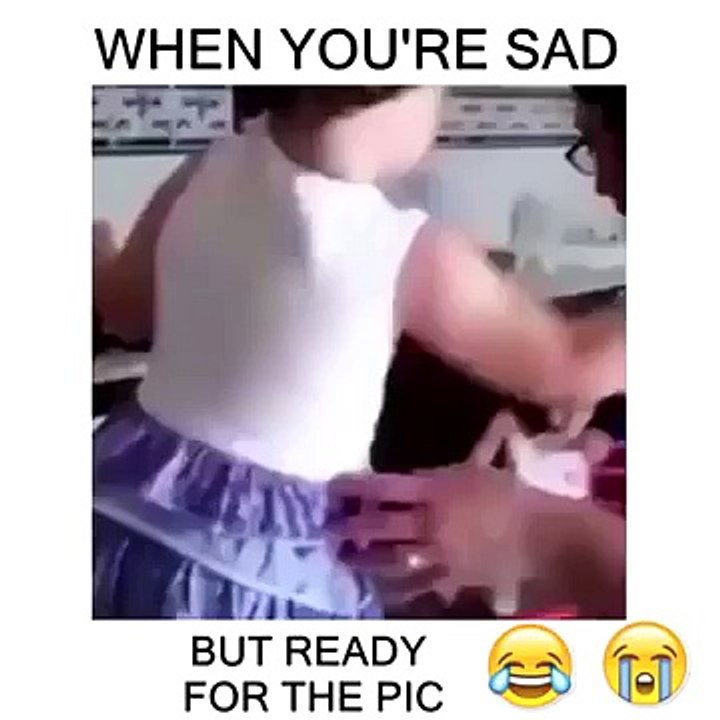 When you're Sad but .. Ready for the pic HaHaHa  Funny Videos 2015