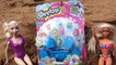 Elsa and Barbie Open Surprise Shopkins on Hawaii Beach DisneyCarToys Shopkins Unboxing with Dolls