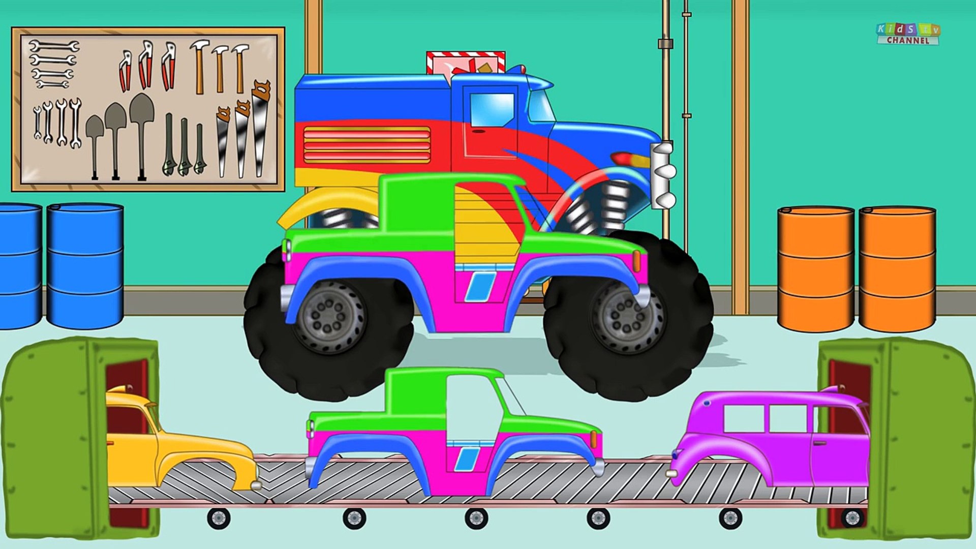 ⁣Monster Truck | Car Garage| Toy Garage