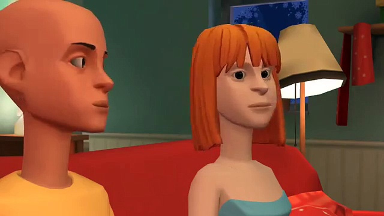 Rosie poops on Caillou and gets grounded