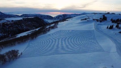 Le snow art par Simon Beck