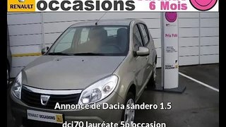Dacia sandero occasion visible à Lons-le-saunier présentée par Renault lons-le-saunier