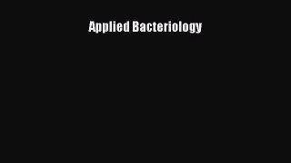 PDF Applied Bacteriology Free Books