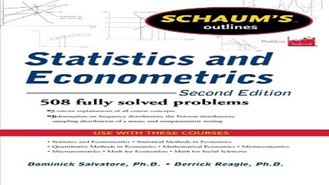 Read Schaum s Outline of Statistics and Econometrics Second Edition Schaum s Outlines Ebook pdf