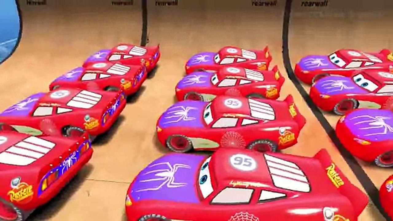 Spiderman play with Disney Pixar Custom Lightning Cars & NEW Songs for Children